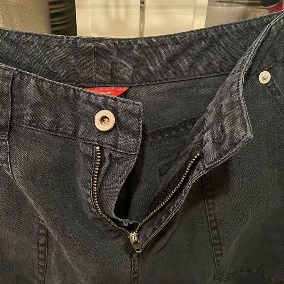 Sundance Skirt Womens 10 Linen Maxi Washed Black Gorpcore Prairie Boho FLAWED - Picture 5 of 11